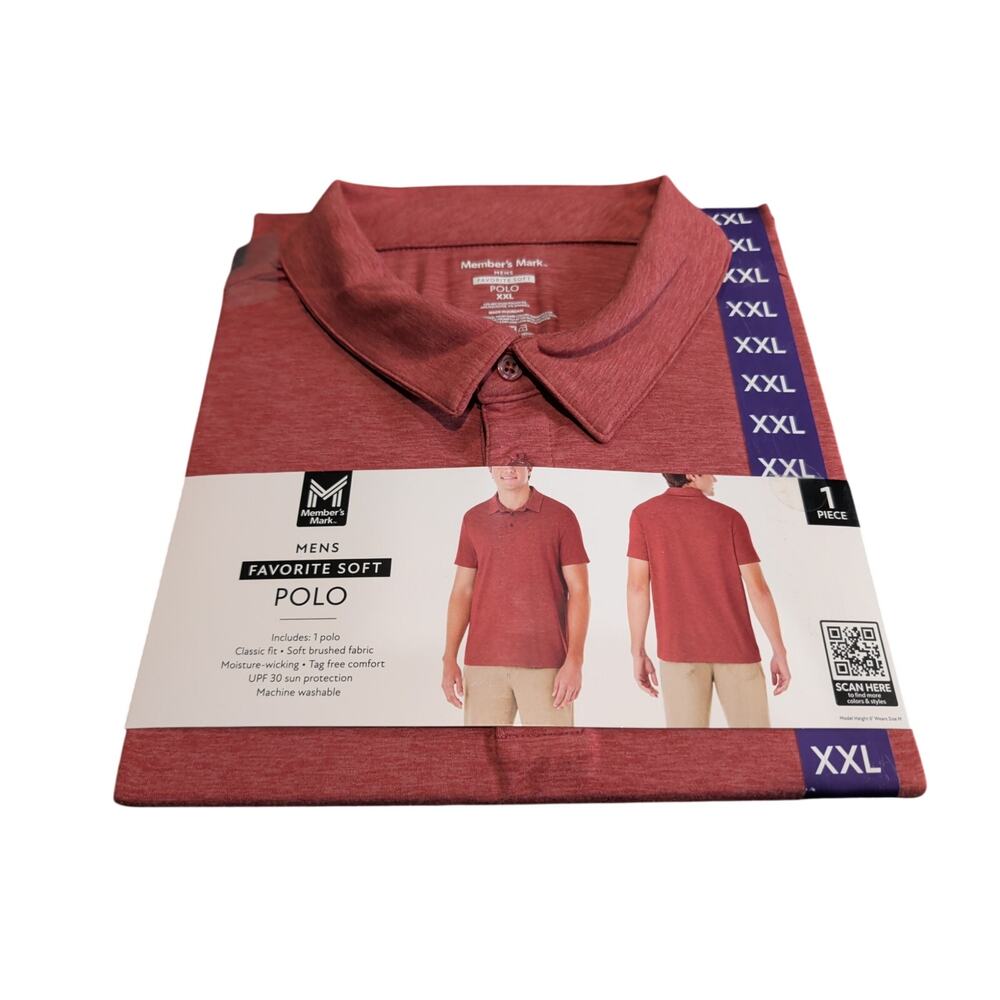 Men's Favorite Soft Polo Red Size XXL
